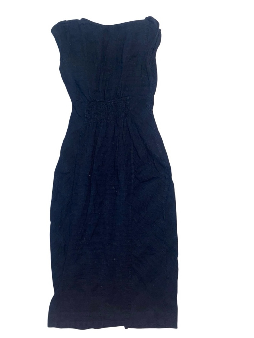 Free people Navy Button-Front V-Neck Midi Dress - Picture 4 of 8
